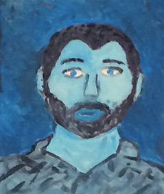 Portret man gemaakt tijdens bedrijfsfeest Calago in Meppel
