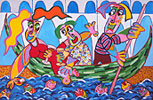 Kunstwerken van Twan de Vos, schilderijen, beelden, zeefdrukken, linosnedes, portretten en workshops 